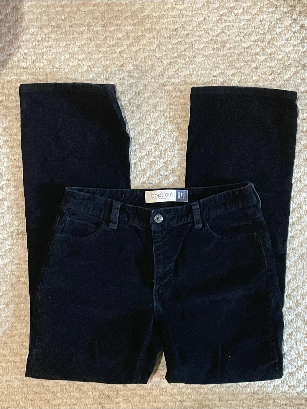 Vintage Gap Bootcut Black Suede/Corduroy Jeans